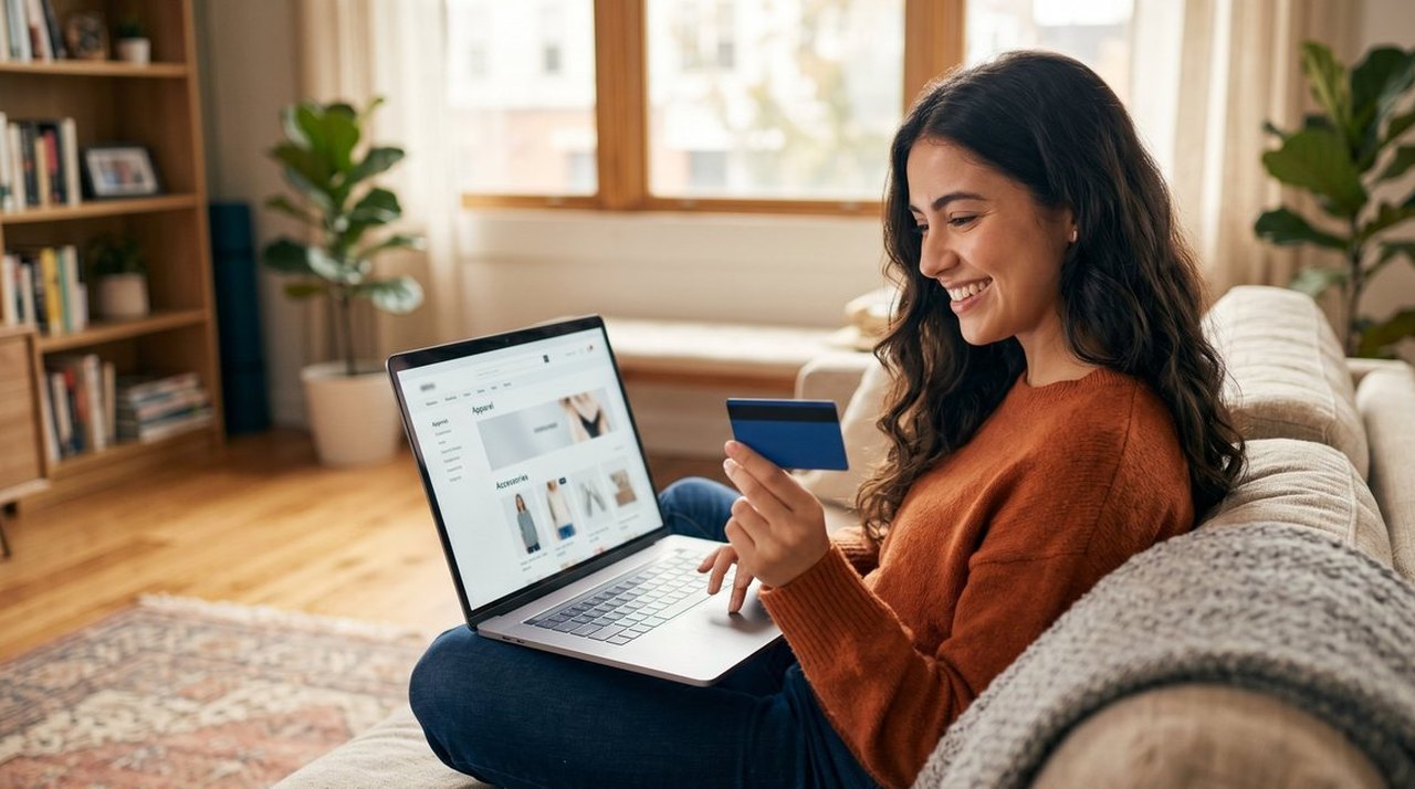 Persona comprando online en USA